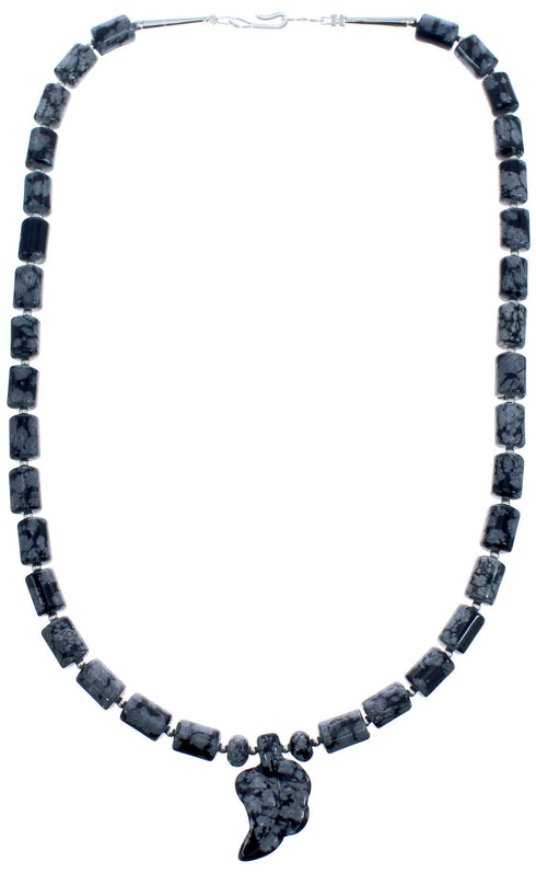 Silver Leaf Agate Bead Necklace KX120888
